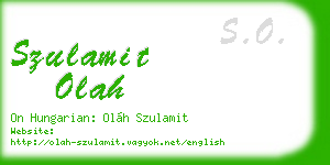 szulamit olah business card