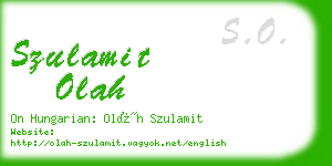 szulamit olah business card